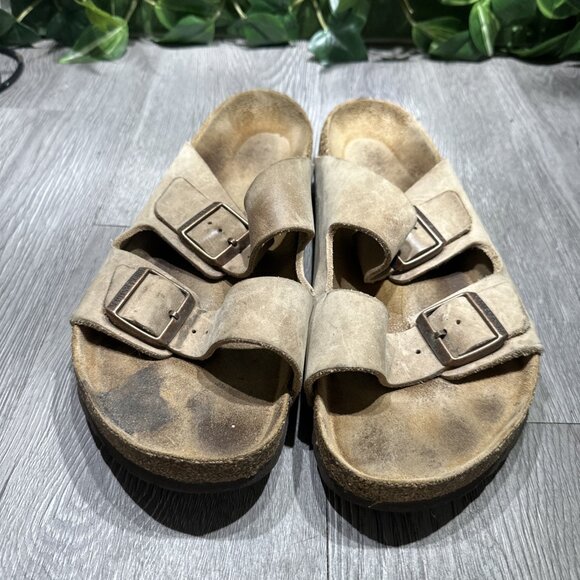 Birkenstock Arizona BS Sandals Mens Sz 11 EU 44 Habana Leather Slip On main image 5